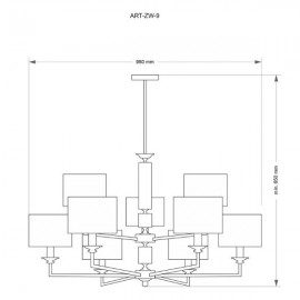 Люстра Kutek Mood ARTU ART-ZW-9(N)
