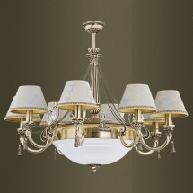Люстра с абажуром Kutek Roma ROM-ZW-8+1 (P/A)